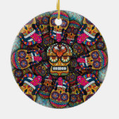 Zuckerrohrmuster Keramik Ornament (Hinten)