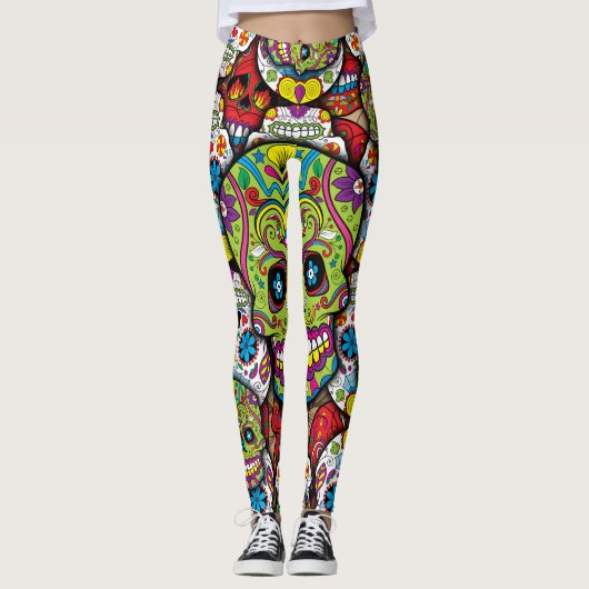 Zuckerrohrmuster Leggings (Vorderseite)