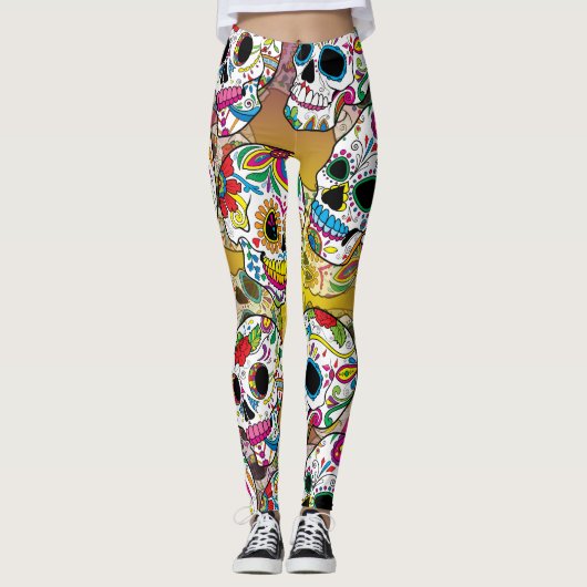 Zuckerrohrmuster Leggings (Vorderseite)