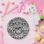 Zuckerrohrmuster Pappteller (Party)