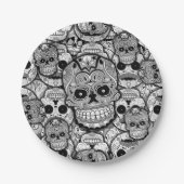 Zuckerrohrmuster Pappteller (Vorderseite)