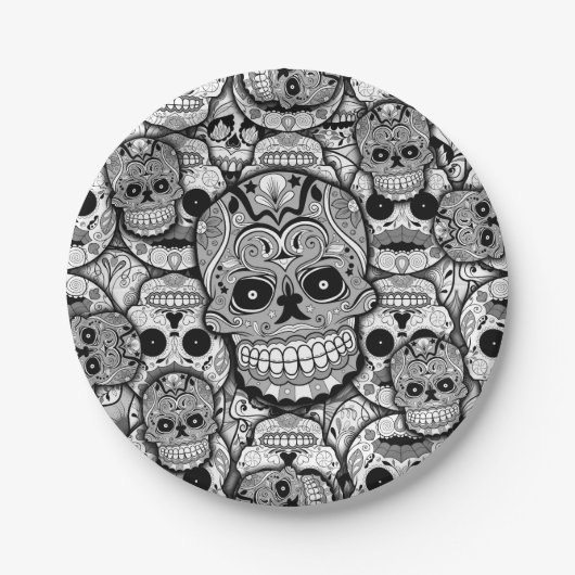 Zuckerrohrmuster Pappteller (Vorderseite)