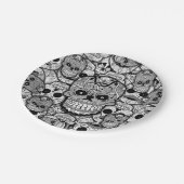 Zuckerrohrmuster Pappteller (Schrägansicht)