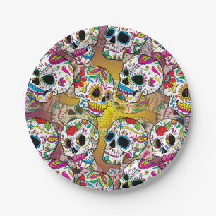 Zuckerrohrmuster Pappteller