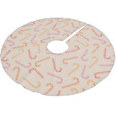 Zuckerrohrmuster Polyester Weihnachtsbaumdecke (Schrägansicht)