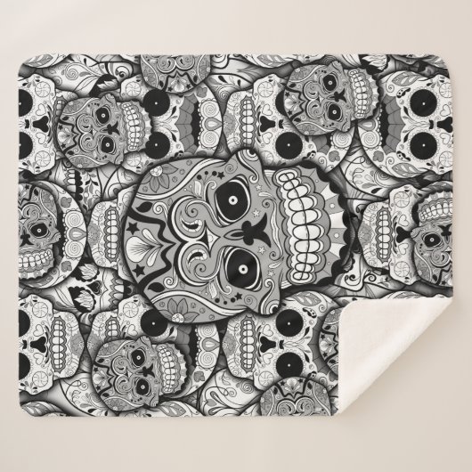 Zuckerrohrmuster Sherpadecke (Vorderseite (Horizontal))