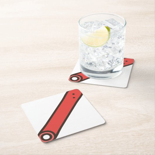 Zuckerrübe Rechteckiger Pappuntersetzer (Vor Ort)