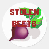 Zuckerrübe Runder Aufkleber (Vorderseite)