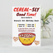 Zuckerrübe und süße Überraschungen: Ein Cerealien- Einladung (Stehend Vorderseite)