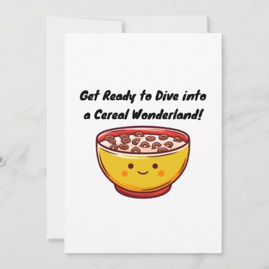 Zuckerrübe und süße Überraschungen: Ein Cerealien- Einladung (Rückseite)