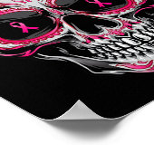 Zuckerrüben-Brustkrebs-Bewusstsein rosa Ribbon Ca Poster (Ecke)