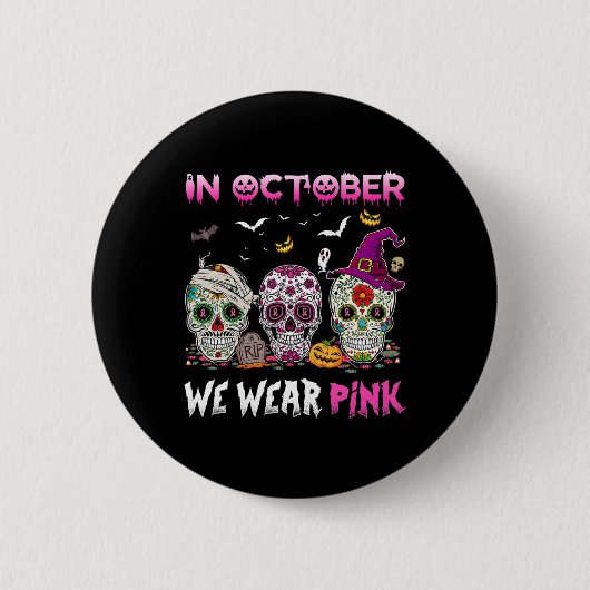 Zuckerrüben im Oktober tragen wir rosa Brustkrebs Button (Vorderseite)