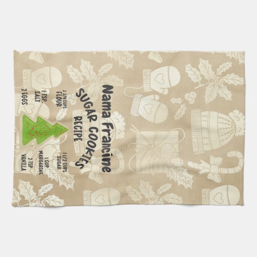 Zuckerrüben Rezept Geschirrtuch (Horizontal)