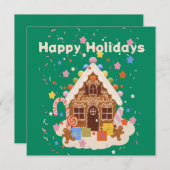 Zuckerrush: Ein Lebkuchentraum Feiertagskarte (Vorne/Hinten)