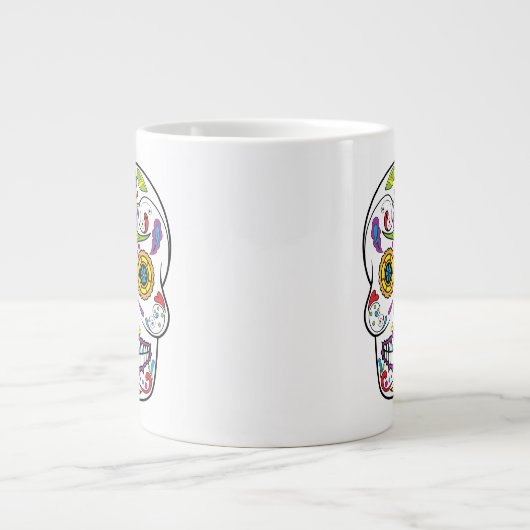 Zuckerschädel 1 Jumbo-Tasse (Vorderseite)