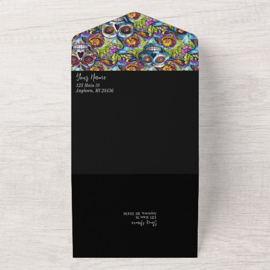 Zuckerschädel All In One Einladung (Außenbereich)