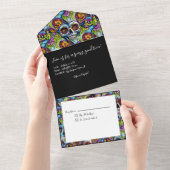 Zuckerschädel All In One Einladung (Abreißen)