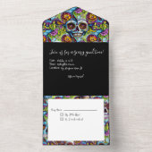 Zuckerschädel All In One Einladung (Innen Boden)