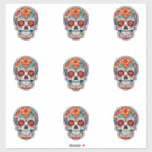 Zuckerschädel Aufkleber (Blatt)