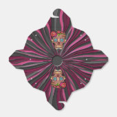 Zuckerschädel aus Schnittholz mit Blütenkrone Geschenkschachtel (Ungefaltet)