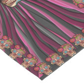 Zuckerschädel aus Schnittholz mit Blütenkrone Kurzer Tischläufer (Ecke)