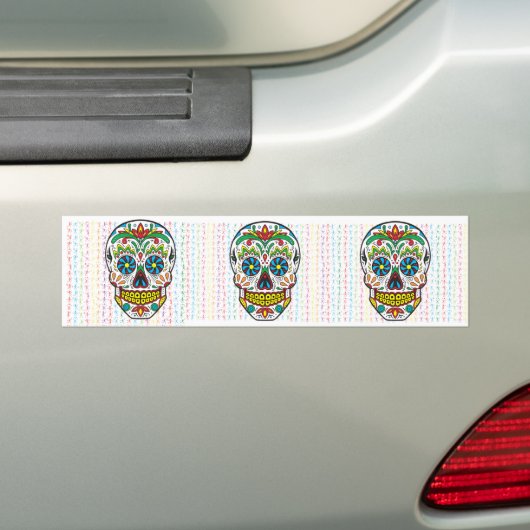 Zuckerschädel Autoaufkleber (Auf Auto)