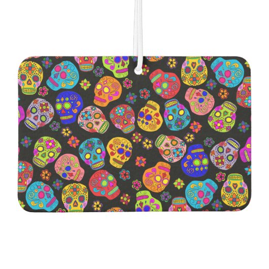 Zuckerschädel Autolufterfrischer (Vorderseite)