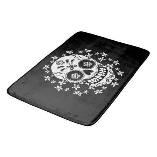 Zuckerschädel Badematte (Schrägansicht)