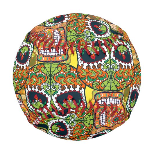 Zuckerschädel Baseball (Vorderseite)