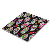 Zuckerschädel Beängstigend und blutig einschüchter Fliese (Seite)