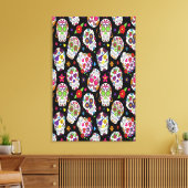 Zuckerschädel Beängstigend und blutig einschüchter Leinwanddruck (Insitu (Wohnzimmer))