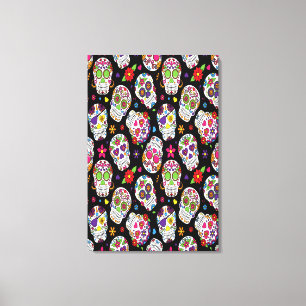 Zuckerschädel Beängstigend und blutig einschüchter Leinwanddruck