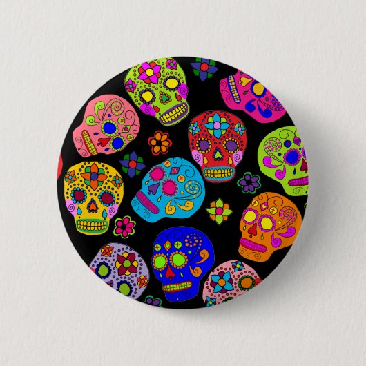 Zuckerschädel Button (Vorderseite)
