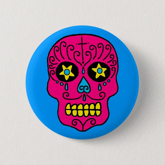 Zuckerschädel Button (Vorderseite)