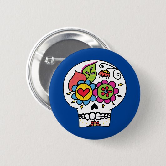 Zuckerschädel Button (Vorne & Hinten)