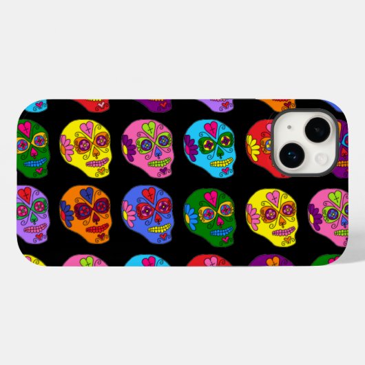 Zuckerschädel Case-Mate iPhone Hülle (Rückseite (Horizontal))