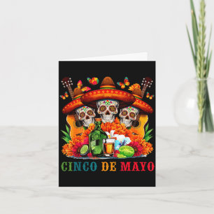 Zuckerschädel Cinco de Mayo mexikanische Fiesta Karte