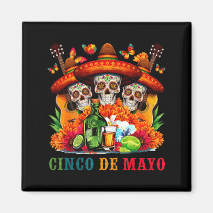 Zuckerschädel Cinco de Mayo mexikanische Fiesta Magnet