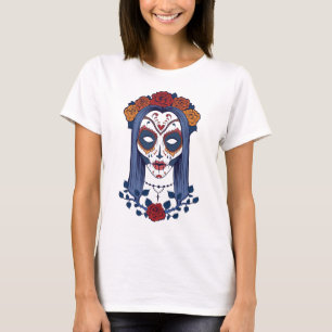 Zuckerschädel-Dame T-Shirt