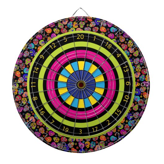 Zuckerschädel Dartscheibe (vorne)