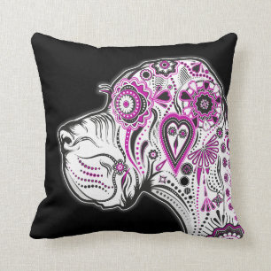 Zuckerschädel-Deutsche Dogge Kissen