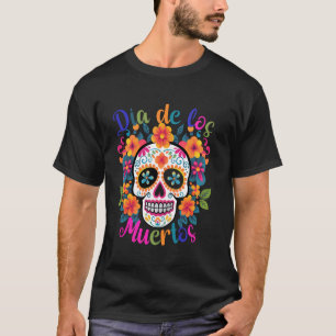 Zuckerschädel Dia De Los Muertos La Catrina Tag De T-Shirt