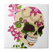 Zuckerschädel [Día de Muertos] Fliese (Vorderseite)
