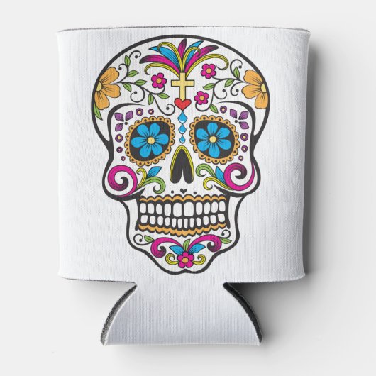 Zuckerschädel Dosenkühler (Vorderseite)