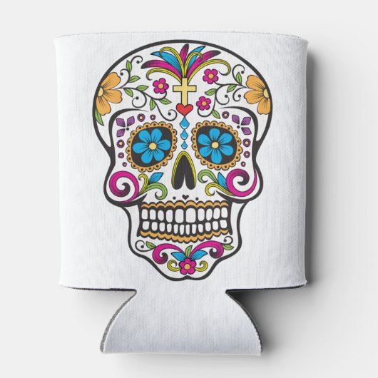 Zuckerschädel Dosenkühler (Rückseite)