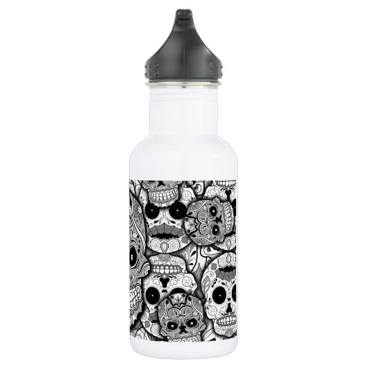 Zuckerschädel Edelstahlflasche (Rechts)