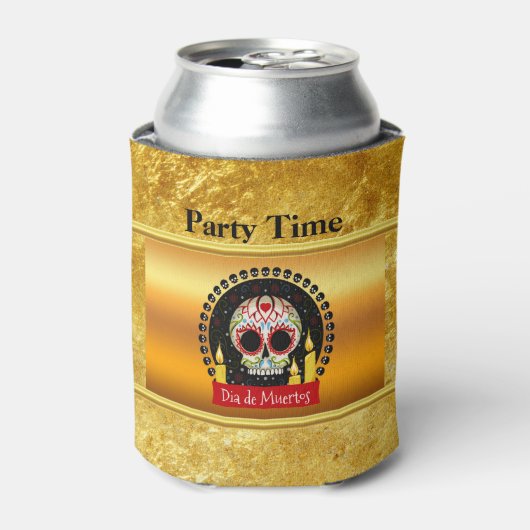 Zuckerschädel, einschüchternd und beängstigend dosenkühler (Kanne Vorderseite)