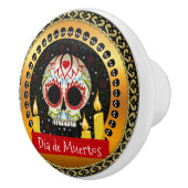 Zuckerschädel, einschüchternd und beängstigend keramikknauf (Rechts)