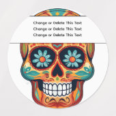 Zuckerschädel Etiketten (Design 2)