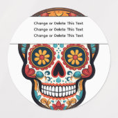 Zuckerschädel Etiketten (Design 2)